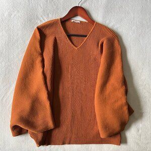 COS Ribbed Oversized Dolman Sleeve Top in L
